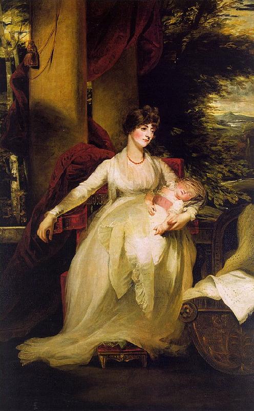 John Hoppner Lady Caroline Capel Holding her Daughter Harriet France oil painting art